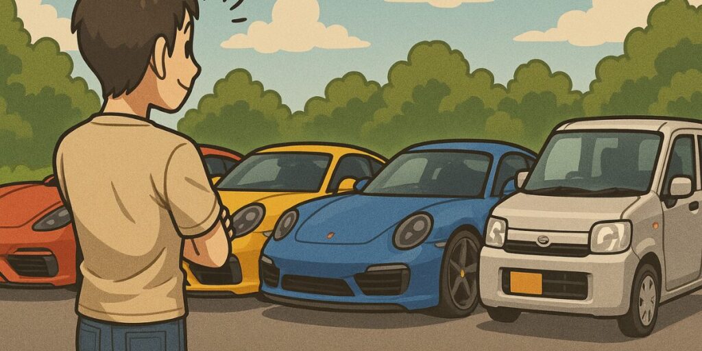 車を4台所持している様子