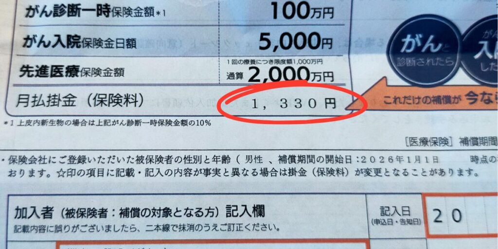 保険会社からの案内書