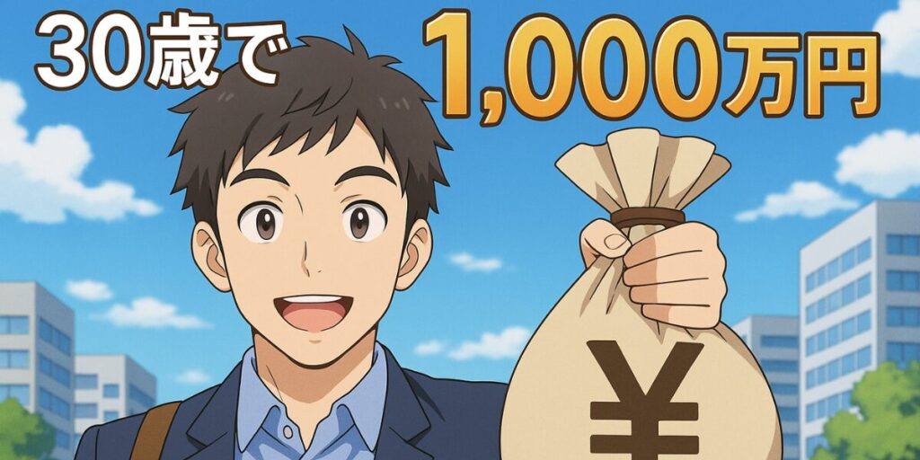 30歳で貯金1000万円貯めた男