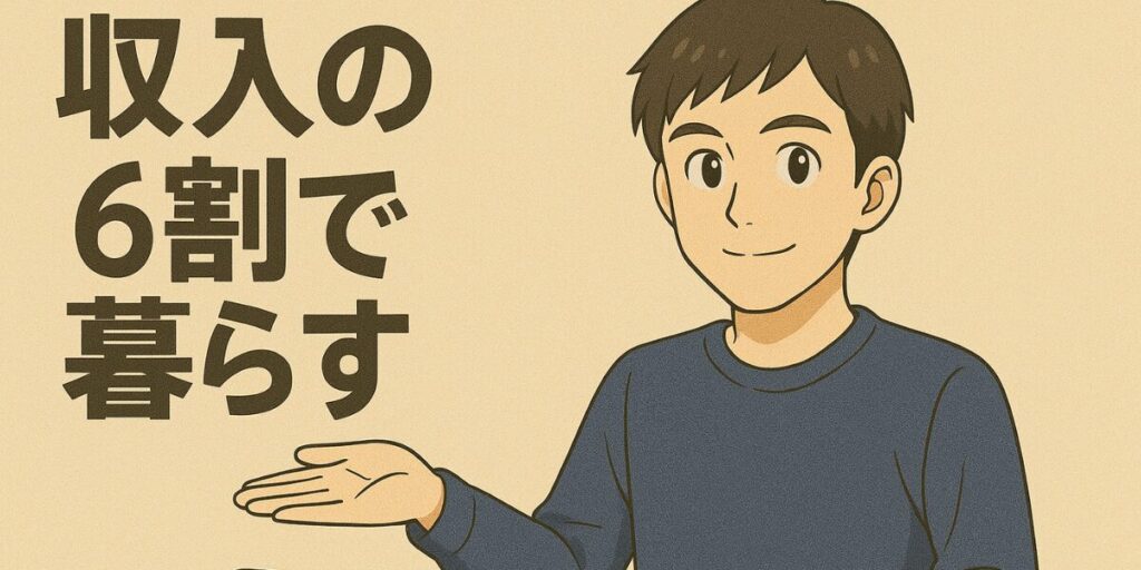 収入の6割で暮らす
