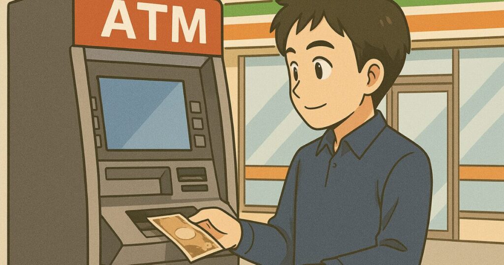 ATMからお金を引き出す